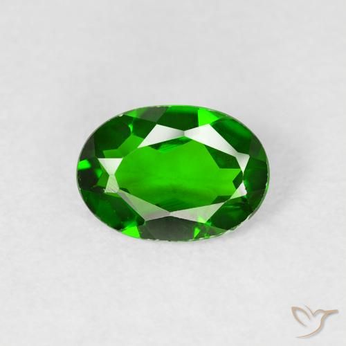 0.71ct Naturale Verde intenso Diopside di cromo, Ovale, VS