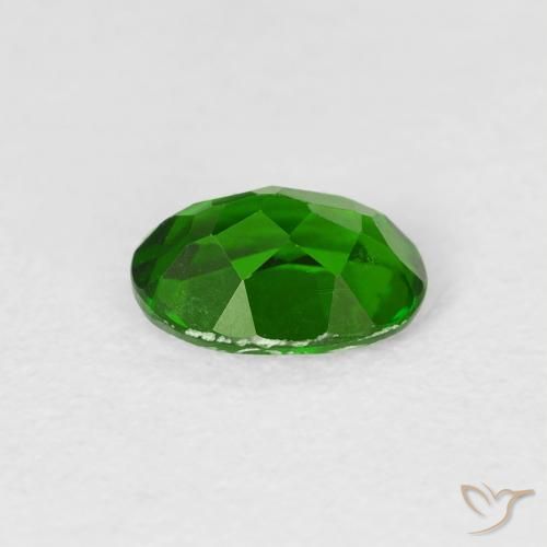 Diopside di cromo Luminoso verde foresta naturale da 0.86 ct, Ovale, VS