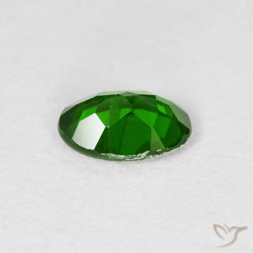 Diopside di cromo Luminoso verde foresta naturale da 0.74 ct, Ovale, VS