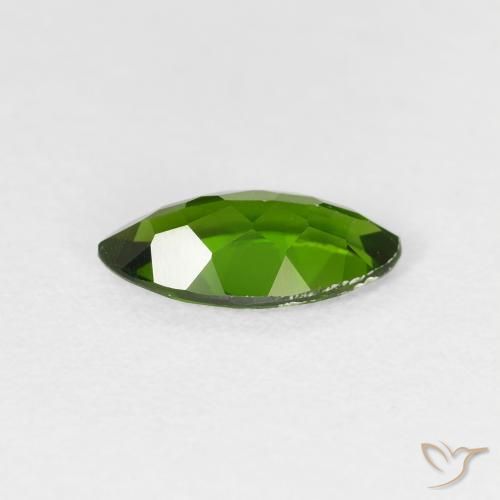 Diopside di cromo Medium Dark-Green naturale da 1.14 ct, Taglio marquise, VS-SI