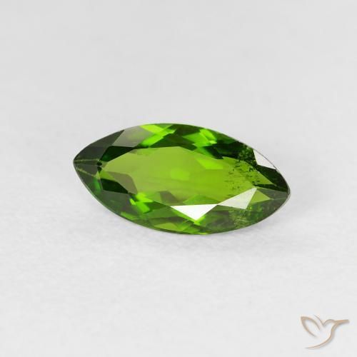 Diopside di cromo Medium Dark-Green naturale da 1.18 ct, Taglio marquise, VS-SI