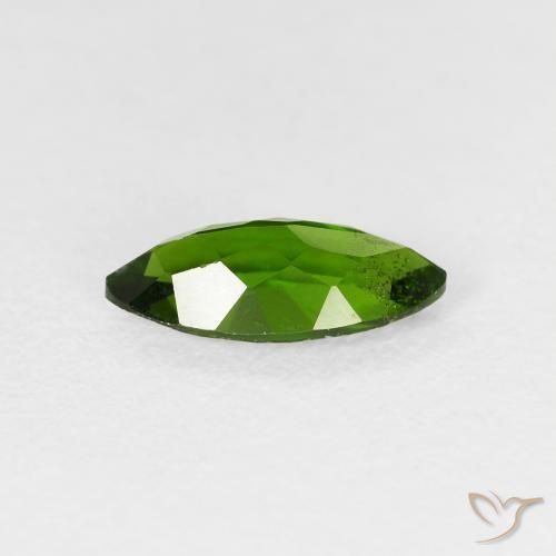 Diopside di cromo Medium Dark-Green naturale da 1.18 ct, Taglio marquise, VS-SI