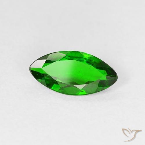 Diopside di cromo Verde intenso naturale da 0.93 ct, Taglio marquise, VS-SI