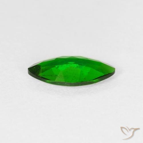 Diopside di cromo Verde intenso naturale da 0.93 ct, Taglio marquise, VS-SI