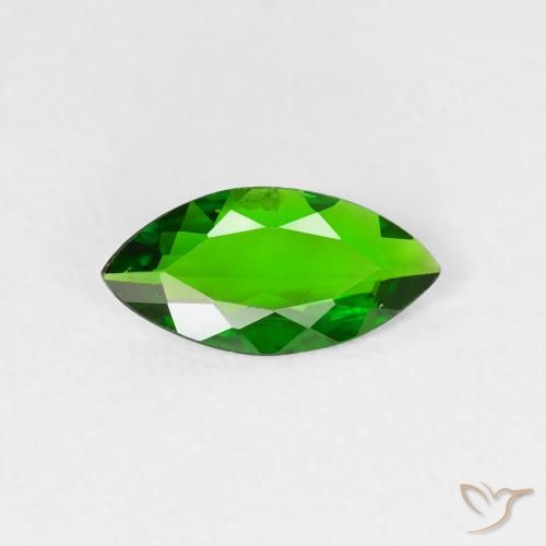 0.70ct Naturale Verde intenso Diopside di cromo, Taglio marquise, VS-SI
