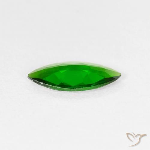 Diopside di cromo Verde intenso naturale da 0.70 ct, Taglio marquise, VS-SI