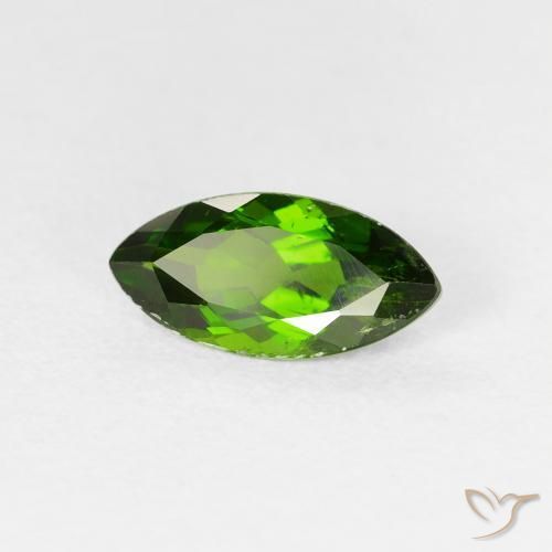 Diopside di cromo Medium Dark-Green naturale da 1.20 ct, Taglio marquise, VS-SI