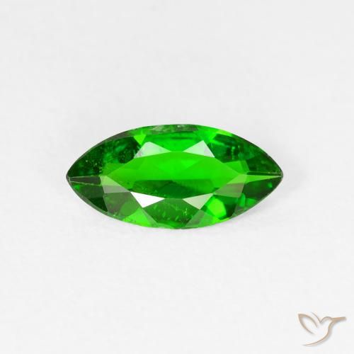 0.87ct Naturale Verde intenso Diopside di cromo, Taglio marquise, VS-SI