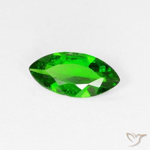 Diopside di cromo Verde intenso naturale da 0.87 ct, Taglio marquise, VS-SI