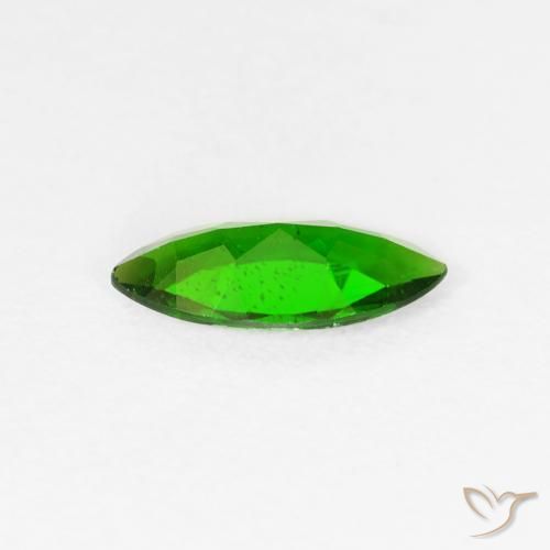 Diopside di cromo Verde intenso naturale da 0.87 ct, Taglio marquise, VS-SI