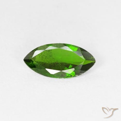 0.89ct Naturale Verde scuro Diopside di cromo, Taglio marquise, VS-SI