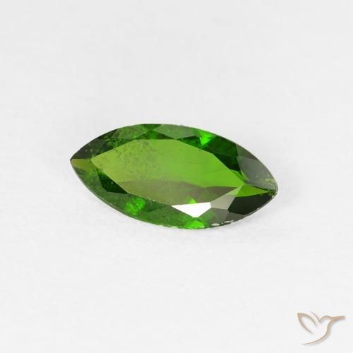 Diopside di cromo Verde scuro naturale da 0.89 ct, Taglio marquise, VS-SI