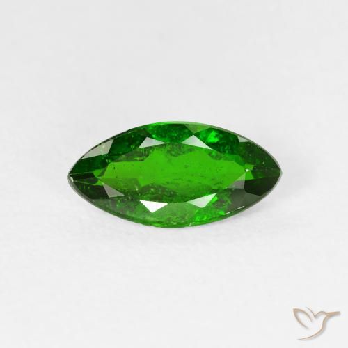 Diopside di cromo Verde scuro naturale da 1.14 ct, Taglio marquise, VS-SI