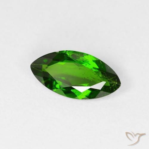 Diopside di cromo Verde scuro naturale da 1.12 ct, Taglio marquise, VS-SI