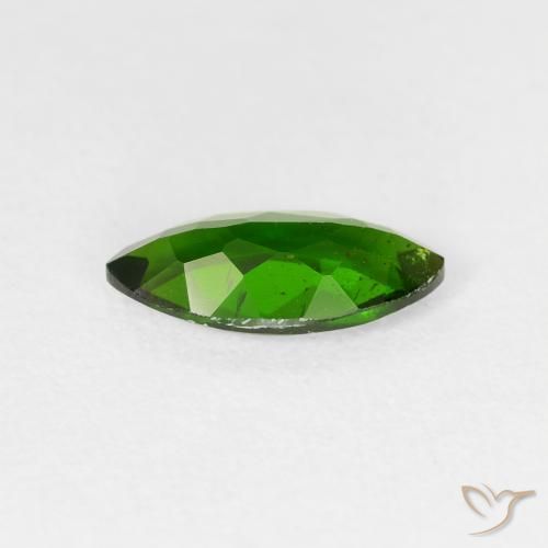 Diopside di cromo Verde scuro naturale da 1.12 ct, Taglio marquise, VS-SI