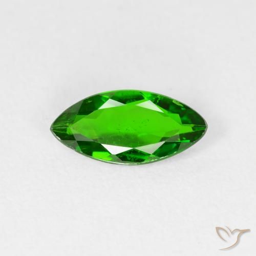0.93ct Naturale Luminoso verde foresta Diopside di cromo, Taglio marquise, VS-SI