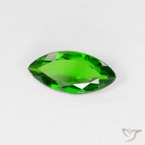 Diopside di cromo Luminoso verde foresta naturale da 0.93 ct, Taglio marquise, VS-SI