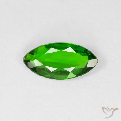 0.85ct Naturale Verde intenso Diopside di cromo, Taglio marquise, VS-SI