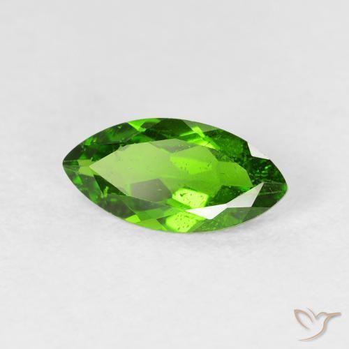 Diopside di cromo Medium Dark-Green naturale da 1.07 ct, Taglio marquise, VS-SI