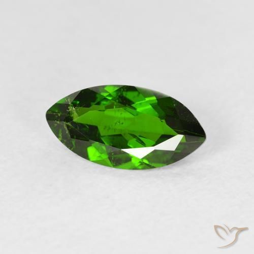 Diopside di cromo Medium Dark-Green naturale da 1.18 ct, Taglio marquise, VS-SI