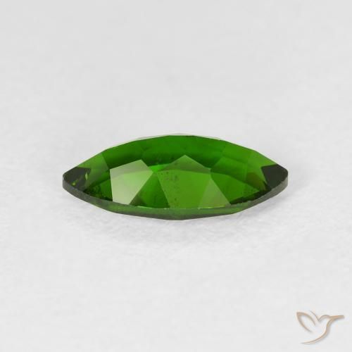 Diopside di cromo Medium Dark-Green naturale da 1.18 ct, Taglio marquise, VS-SI