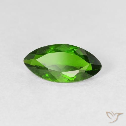 Diopside di cromo Medium Dark-Green naturale da 1.05 ct, Taglio marquise, VS-SI