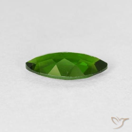 Diopside di cromo Medium Dark-Green naturale da 1.05 ct, Taglio marquise, VS-SI