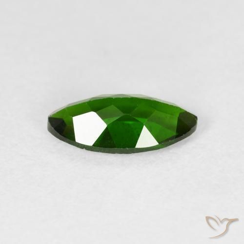 Diopside di cromo Medium Dark-Green naturale da 1.23 ct, Taglio marquise, VS-SI