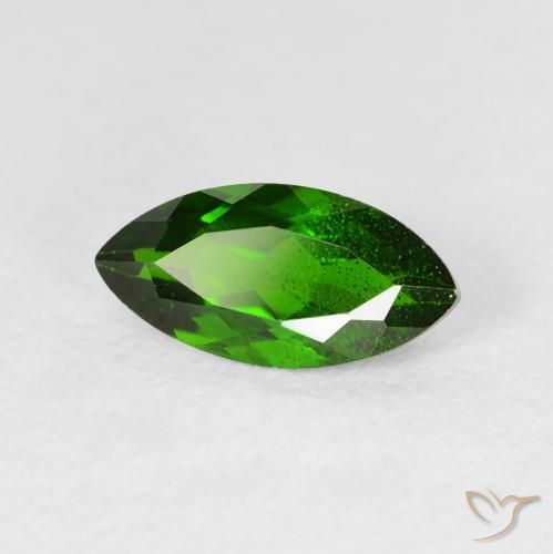 Diopside di cromo Medium Dark-Green naturale da 1.28 ct, Taglio marquise, VS-SI