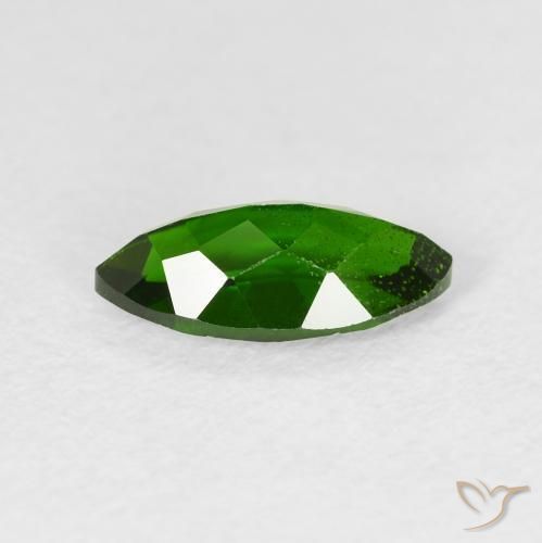 Diopside di cromo Medium Dark-Green naturale da 1.28 ct, Taglio marquise, VS-SI