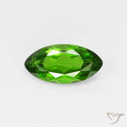 1.26ct Naturale Medium Dark-Green Diopside di cromo, Taglio marquise, VS-SI