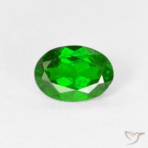 0.97ct Naturale Verde intenso Diopside di cromo, Ovale, VS-SI