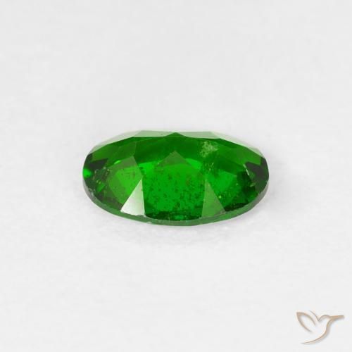 Diopside di cromo Luminoso verde foresta naturale da 0.67 ct, Ovale, VS-SI