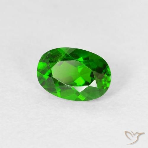 Diopside di cromo Verde scuro naturale da 0.57 ct, Ovale, VS