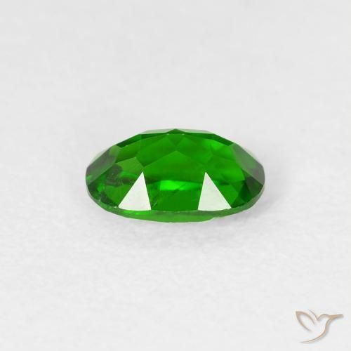 Diopside di cromo Verde intenso naturale da 0.54 ct, Ovale, VS