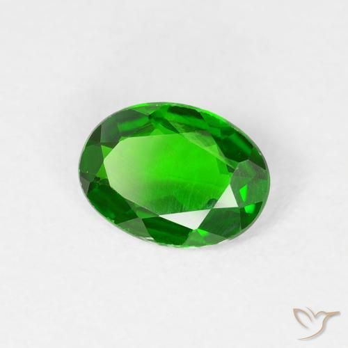 Diopside di cromo Verde scuro naturale da 0.70 ct, Ovale, VS