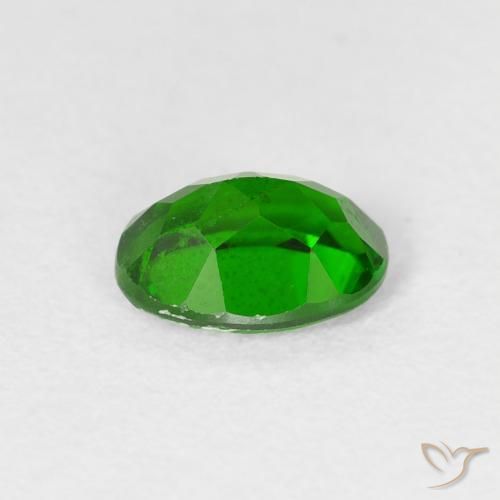 Diopside di cromo Luminoso verde foresta naturale da 0.90 ct, Ovale, VS