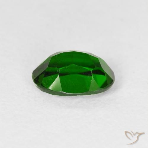 Diopside di cromo Luminoso verde foresta naturale da 0.96 ct, Ovale, VS