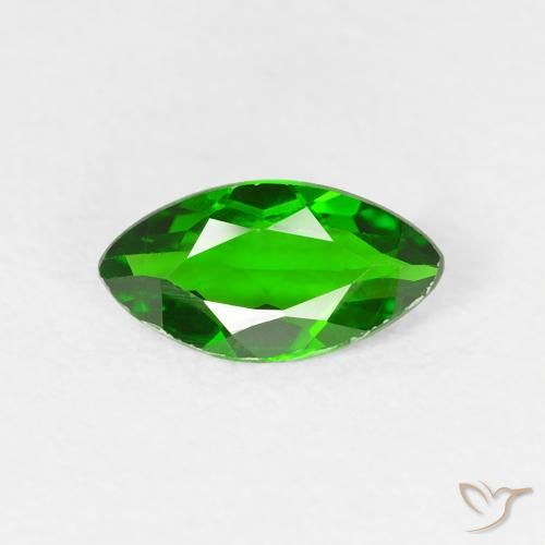 0.61ct Naturale Verde scuro Diopside di cromo, Taglio marquise, VS