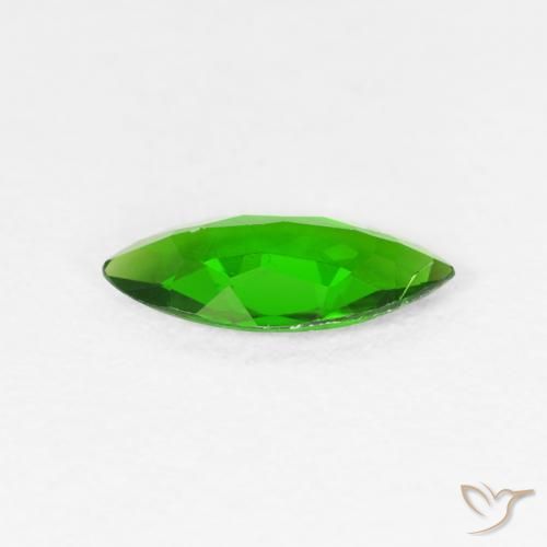 Diopside di cromo Luminoso verde foresta naturale da 0.72 ct, Taglio marquise, VS