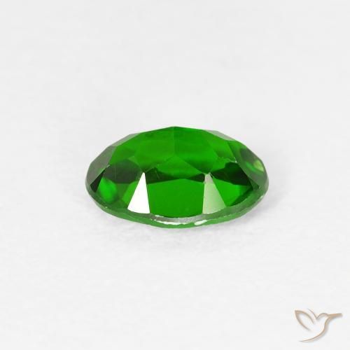 Diopside di cromo Verde intenso naturale da 0.73 ct, Ovale, VS