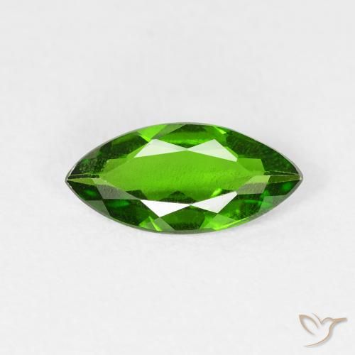 0.81ct Naturale Medium Dark-Green Diopside di cromo, Taglio marquise, VS