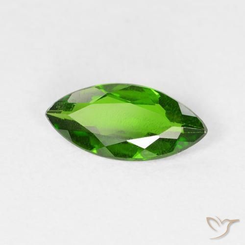 Diopside di cromo Medium Dark-Green naturale da 0.81 ct, Taglio marquise, VS