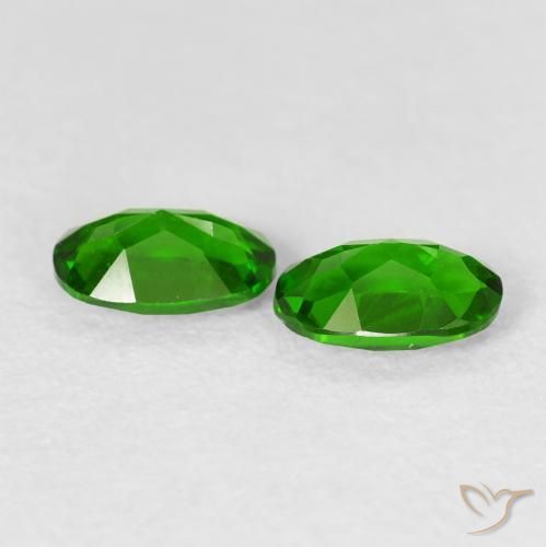 Gemme di Diopside di cromo Verde scuro naturale da 1.00 ct, Ovale, VS-SI
