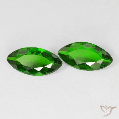 2.14ctw Naturale Medium Dark-Green Diopside di cromo, Taglio marquise, VS-SI