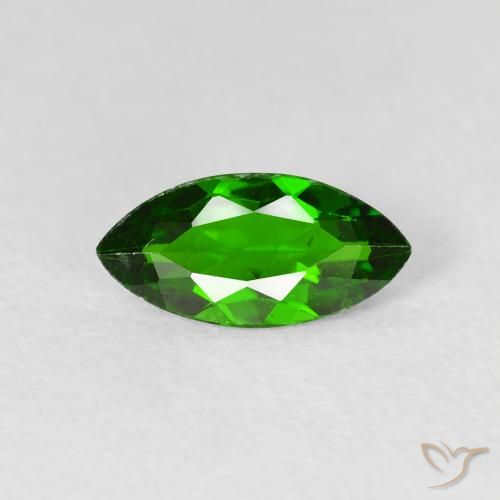 1.04ct Naturale Luminoso verde foresta Diopside di cromo, Taglio marquise, VS-SI