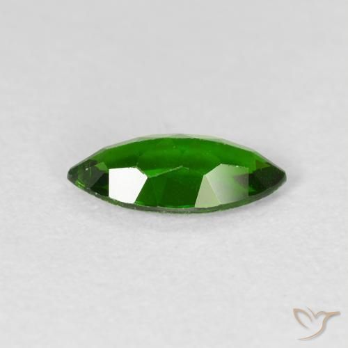 Diopside di cromo Luminoso verde foresta naturale da 1.04 ct, Taglio marquise, VS-SI