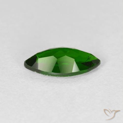 Diopside di cromo Medium Dark-Green naturale da 1.13 ct, Taglio marquise, VS-SI