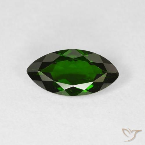 1.17ct Naturale Verde scuro Diopside di cromo, Taglio marquise, VS