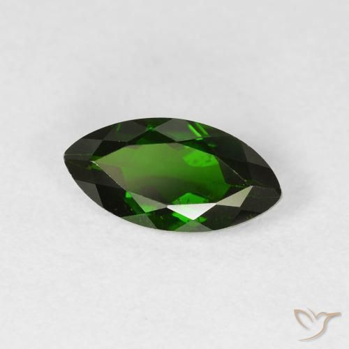 Diopside di cromo Verde scuro naturale da 1.17 ct, Taglio marquise, VS